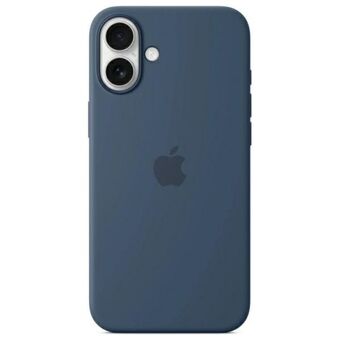 Etui Apple MYY23ZM/A iPhone 16 6.1" MagSafe granatrød/denim silikonetui