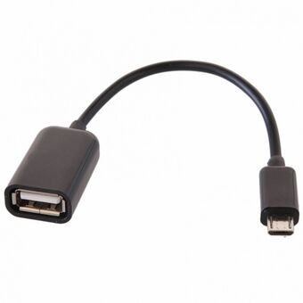 Adapter microUSB-USB OTG svart/black