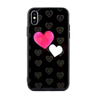 Deksel Hearts iPhone X / Xs design 5 (hjerter svart)