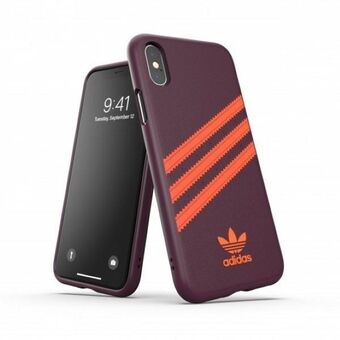 Adidas ELLER Støpt PU iPhone X / XS burgunder-oransje / rødbrun-oransje 40561