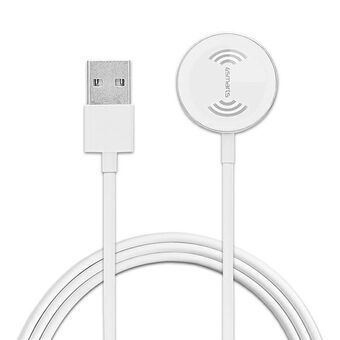 4smarts Induksjonslader VoltBeam Mini for Apple Watch 1-8/SE med 1m USB-A-kabel 2.5W hvit/white 462330