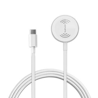 4smarts Trådløs lader VoltBeam Mini for Apple Watch 1-8/SE med 1m USB-C kabel 2.5W hvit/white 462550