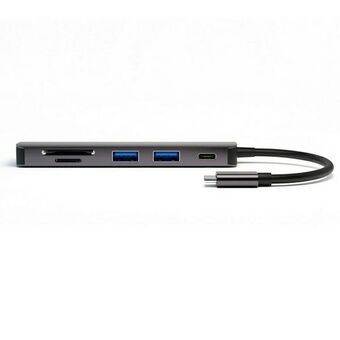 4smarts HUB 6-i-1 DeX Funksjon 2xUSB-A 3.0/USB-C/HDMI/SD/MicroSD grå 468782