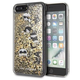 Karl Lagerfeld KLHCI8LROGO iPhone 7/8 Plus svart-gull hardtui Glitter