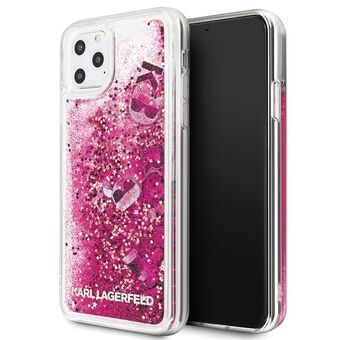 Karl Lagerfeld KLHCN65ROPI iPhone 11 Pro Max rosa-gull/rosegull hardt deksel Glitter