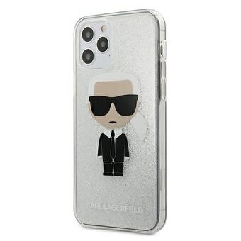 Karl Lagerfeld KLHCP12LPCUTRIKSL iPhone 12 Pro Max 6,7" sølv/silver hardcase Glitter Ikonik Karl