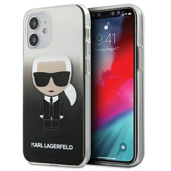 Karl Lagerfeld KLHCP12STRDFKBK iPhone 12 mini 5,4" svart hardcase Gradient Ikonik Karl