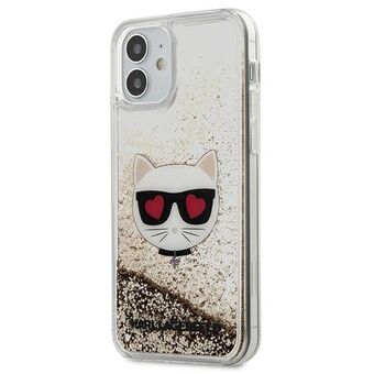 Karl Lagerfeld KLHCP12SLCGLGO iPhone 12 mini 5,4" gull/gold hardcase Liquid Glitter Choupette