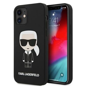 Karl Lagerfeld KLHCP12SSLFKBK iPhone 12 mini 5,4" hardcase svart/svart Silikon Iconic