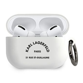 Karl Lagerfeld KLACAPSILRSGWH AirPods Pro deksel hvit/hvitt silikon RSG