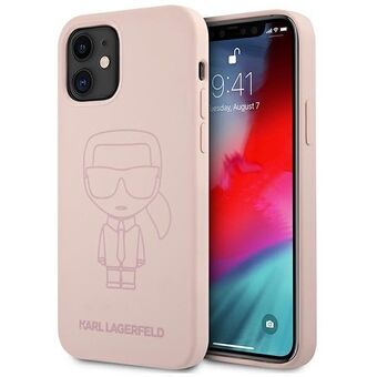 Karl Lagerfeld KLHCP12SSILTTPI iPhone 12 mini 5,4" Silikon Ikonik Outline rosa/pink