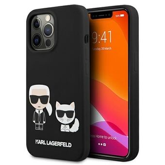 Karl Lagerfeld iPhone 13 Pro / iPhone 13 Hardcase Svart silikon Karl & Choupette