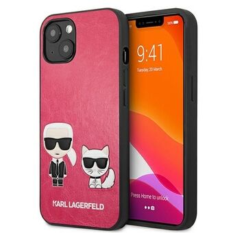 Karl Lagerfeld iPhone 13 Mini Fuchsia Hardcase Ikonik Karl & Choupette