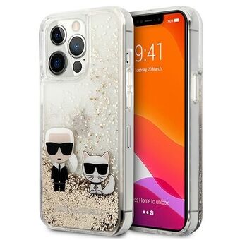 Karl Lagerfeld KLHCP13XGKCD 13 Pro Max 6,7" gull/gold hardcase Liquid Glitter Karl&Choupette