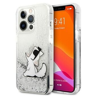 Karl Lagerfeld KLHCP13LGCFS iPhone 13 Pro / 13 6,1" sølv/silver hardcase Liquid Glitter Choupette Fun