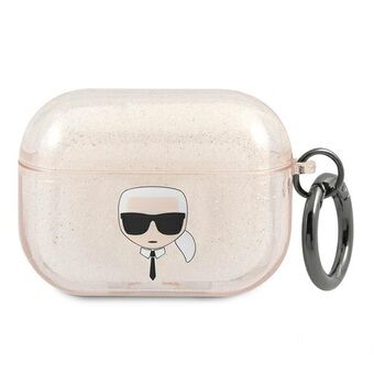 Karl Lagerfeld KLAPUKHGD AirPods Pro deksel gull / gull Glitter Karl`s Head