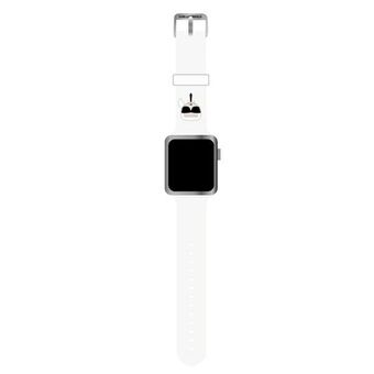 Karl Lagerfeld Pasek KLAWLSLKW Apple Watch 42/44/45/49mm hvit/hvitt reim Silikon Karl Hoder