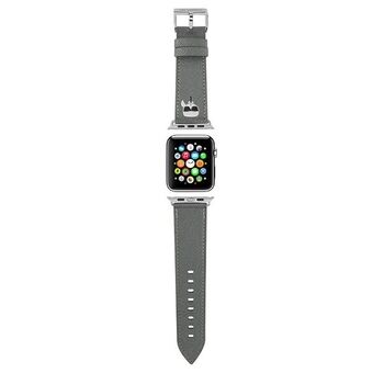 Karl Lagerfeld Pasek KLAWMOKHG Apple Watch 38/40/41mm sølv stropp Saffiano Karl Heads