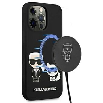 Karl Lagerfeld KLHMP13LSSKCK iPhone 13 Pro / 13 6,1" hardt deksel svart/svart Silikon Karl & Choupette Magsafe