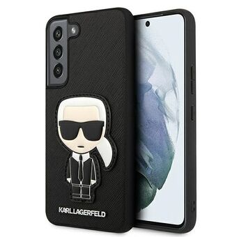 Karl Lagerfeld KLHCS22SOKPK S901 S22 svart hardcase Saffiano Ikonik Karls Patch