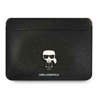 Karl Lagerfeld Sleeve KLCS14PISFBK 14" svart Saffiano Ikonik Karl