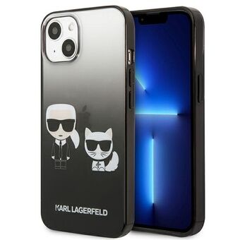 Karl Lagerfeld iPhone 13 Mini Hardcase Svart Gradient Iconic Karl & Choupette