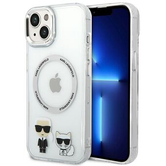 Karl Lagerfeld KLHMP14MHKCT iPhone 14 Plus 6,7" hardcase gjennomsiktig / gjennomsiktig Karl & Choupette Aluminium Magsafe