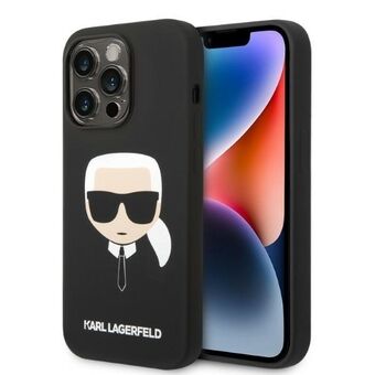 Karl Lagerfeld KLHMP14XSLKHBK iPhone 14 Pro Max 6,7" hardcase svart/svart Silikon Karl\'s Head Magsafe