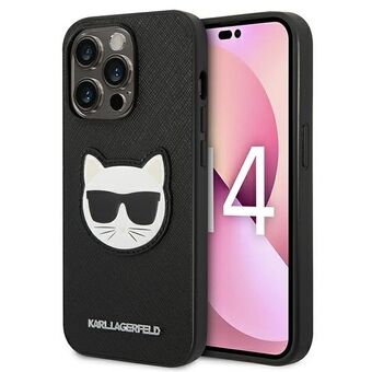 Karl Lagerfeld KLHCP14LSAPCHK iPhone 14 Pro 6.1" hardcase svart/svart Saffiano Choupette Head Patch