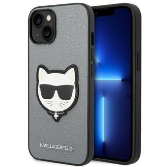 Karl Lagerfeld KLHCP14MSAPCHG iPhone 14 Plus 6,7" Hardcase Sølv/Sølv Saffiano Choupette Head Patch