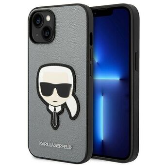 Karl Lagerfeld KLHCP14MSAPKHG iPhone 14 Plus 6,7" sølv/sølv hardcase Saffiano Karls hodelapp