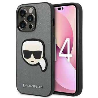 Karl Lagerfeld KLHCP14LSAPKHG iPhone 14 Pro 6.1" sølv/sølv hardcase Saffiano Karls Head