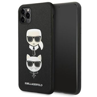 Karl Lagerfeld KLHCN65SAKICKCBK iPhone 11 Pro Max 6,5" svart/svart hardcase Saffiano Karl&Choupette Head