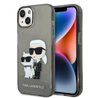 Karl Lagerfeld KLHCP14MHNKCTGK iPhone 14 Plus 6,7" svart/svart hardcase Glitter Karl&Choupette