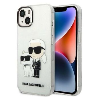 Karl Lagerfeld KLHCP14MHNKCTGT iPhone 14 Plus 6,7" gjennomsiktig hardt deksel Glitter Karl&Choupette