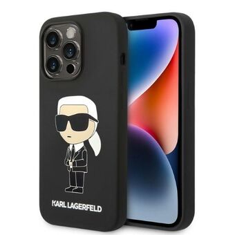 Karl Lagerfeld KLHCP14LSNIKBCK iPhone 14 Pro 6.1" hardcase svart/svart Silikon Ikonik