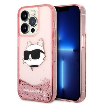 Karl Lagerfeld KLHCP14LLNCHCP iPhone 14 Pro 6.1" rosa/rosa hardcase Glitter Choupette Head