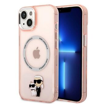 Karl Lagerfeld KLHMP14SHNKCIP iPhone 14 6.1" hardcase rosa/rosa Ikonisk Karl&Choupette Magsafe