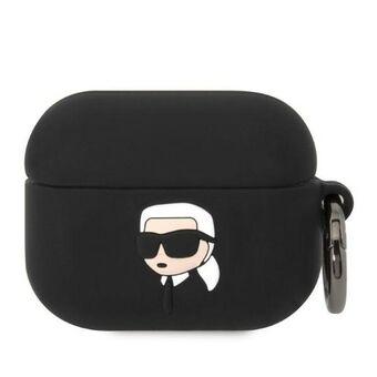 Karl Lagerfeld KLAPRUNIKK AirPods Pro deksel svart/svart Silikon Karl Head 3D