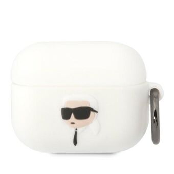 Karl Lagerfeld KLAPRUNIKH AirPods Pro deksel hvit/hvit Silikon Karl Head 3D