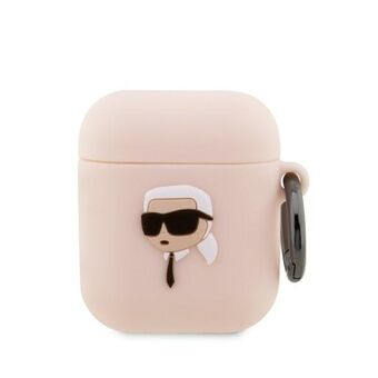 Karl Lagerfeld KLA2RUNIKP AirPods 1/2 deksel rosa/rosa Silikon Karl Head 3D