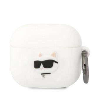 Karl Lagerfeld KLA3RUNCHH AirPods 3 deksel hvit silikon Choupette hodet 3D