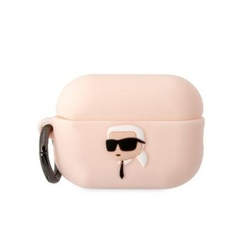 Karl Lagerfeld KLAP2RUNIKP AirPods Pro 2 deksel rosa/rosa Silikon Karl Head 3D