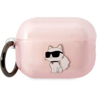 Karl Lagerfeld KLAP2HNCHTCP Airpods Pro 2 deksel rosa/rosa Ikonik Choupette