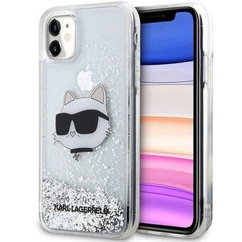 Karl Lagerfeld KLHCN61LNCHCS iPhone 11/ XR sølv hardcase Glitter Choupette Head