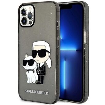 Karl Lagerfeld KLHCP12MHNKCTGK iPhone 12 /12 Pro 6,1" svart/hardcase Gliter Karl&Choupette