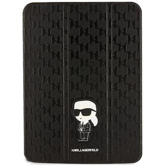 Karl Lagerfeld KLFC11SAKHPKK iPad 10,9" Folio Magnet Allover deksel svart/svart Saffiano Monogram Ikonik