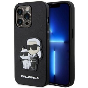 Karl Lagerfeld KLHCP14LSANKCPK iPhone 14 Pro 6.1" hardcase svart/svart Saffiano Karl & Choupette