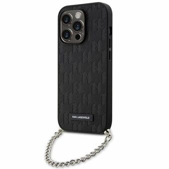 Karl Lagerfeld KLHCP14LSACKLHPK iPhone 14 Pro 6.1" svart/svart hardcase Saffiano Monogram Chain