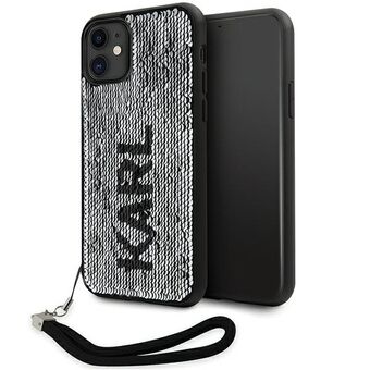 Karl Lagerfeld KLHCN61PSQRKS iPhone 11 / Xr 6.1" sølv/sølv hardcase Paljettledning